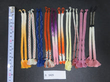 Load image into Gallery viewer, S#5425 Silk Haori Himo Flat Braid 10pcs Bundle Pack
