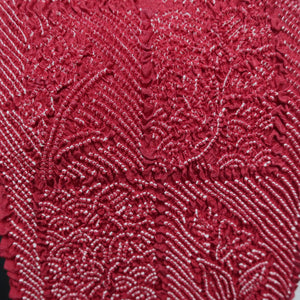 Silk Japanese Obiage Shibori Red 50.4x5.5in(128x14cm) A#10002