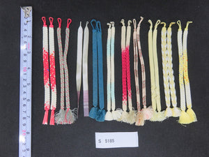 S#5185 Silk Haori Himo Flat Braid 10pcs Bundle Pack