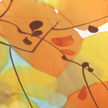 Load image into Gallery viewer, Haori Jacket Yellow brown Orange Light Blue Botanical Silk #10790D5
