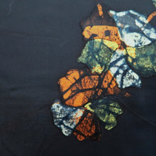 Load image into Gallery viewer, Haori Jacket Vintage(1950-1980) Navy Roketsuzome Flower Silk #10719D2
