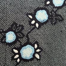 Load image into Gallery viewer, Haori Jacket Vintage(1950-1980) Black Shibori Peony Silk #10063D1
