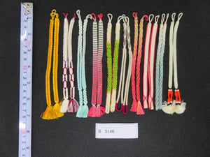 S#5146 Silk Haori Himo Flat Braid 10pcs Bundle Pack