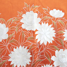 Load image into Gallery viewer, Haori Jacket Orange Peony Embroidery Silk #10729D3

