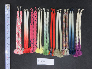 S#5265 Silk Haori Himo Flat Braid 10pcs Bundle Pack