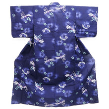 Load image into Gallery viewer, Yukata Navy Dragonfly Cotton #10744D3
