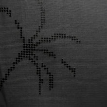 Load image into Gallery viewer, Haori Jacket Vintage(1950-1980) Black See-Through Leaves Silk #10629C3
