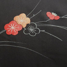 Load image into Gallery viewer, Haori Jacket Vintage(1950-1980) Black Plum blossom Branch Embroidery Silk #11070A4
