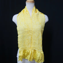 Load image into Gallery viewer, Silk Japanese Obiage Shibori Yellow 48.8x5.5in(124x14cm) A#10022
