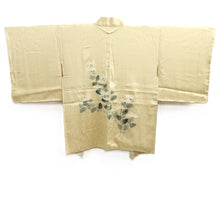 Load image into Gallery viewer, Haori Jacket Pale Yellow Hand painted Silk #10689D1
