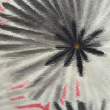 Load image into Gallery viewer, Haori Jacket Vintage(1920-1950) Gray Reddish Pink Meisen Chrysanthemum Silk #11040A3
