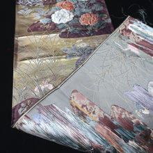 Load image into Gallery viewer, BB10081AF Silk Obi Fabric Peony Gold 53.1x10.6in(135x27cm)
