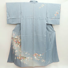 Load image into Gallery viewer, Kimono Light Blue Chrysanthemum Silk #9923B4
