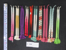 Load image into Gallery viewer, S#5326 Silk Haori Himo Flat Braid 10pcs Bundle Pack
