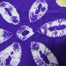 Load image into Gallery viewer, KK1482A2 Silk Kimono Fabric Vintage(Pre-1920) Shibori Purple 48.4x11.4in(123x29cm)
