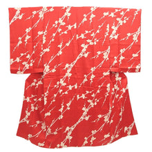 Load image into Gallery viewer, Juban Vintage(1950-1980) Red Plum blossom Silk #10502B1
