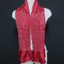 Load image into Gallery viewer, Silk Japanese Obiage Shibori Red 50.4x5.5in(128x14cm) A#10002
