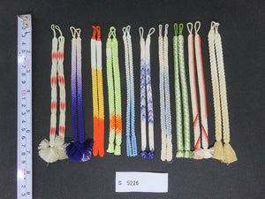 S#5226 Silk Haori Himo Flat Braid 10pcs Bundle Pack