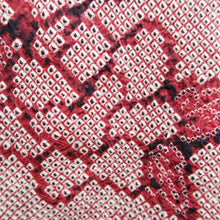Load image into Gallery viewer, Haori Jacket Vintage(1950-1980) Red Shibori Peony Silk #10579C1
