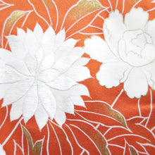 Load image into Gallery viewer, Haori Jacket Orange Peony Embroidery Silk #10729D3
