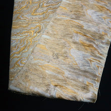 Load image into Gallery viewer, BB10101AG Silk Obi Fabric Vintage(1950-1980) Abstract art Gold 92.5x11.0in(235x28cm)
