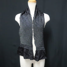 Load image into Gallery viewer, Silk Japanese Obiage Shibori Black 49.6x5.9in(126x15cm) A#10052

