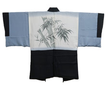 Load image into Gallery viewer, Men&#39;s Haori Black Montsuki Bamboo Silk #10435A3
