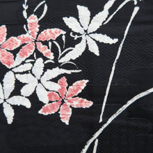 Load image into Gallery viewer, Haori Jacket Vintage(1950-1980) Black Flower Silk #9988C2
