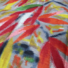 Load image into Gallery viewer, KK1472A2 Silk Kimono Fabric Vintage(1950-1980) Meisen Bamboo Gray 71.3x12.2in(181x31cm)
