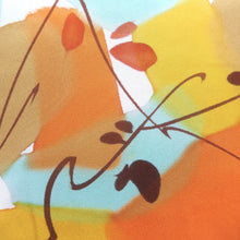Load image into Gallery viewer, Haori Jacket Yellow brown Orange Light Blue Botanical Silk #10790D5
