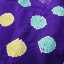 Load image into Gallery viewer, KK1482A2 Silk Kimono Fabric Vintage(Pre-1920) Shibori Purple 48.4x11.4in(123x29cm)
