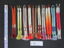Load image into Gallery viewer, S#5347 Silk Haori Himo Flat Braid 10pcs Bundle Pack
