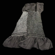 Load image into Gallery viewer, Silk Japanese Obiage Shibori Black 49.6x5.9in(126x15cm) A#10052
