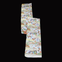Load image into Gallery viewer, BB10092AF Silk Obi Fabric Heian Period Aristocrats Beige 100.4x10.6in(255x27cm)

