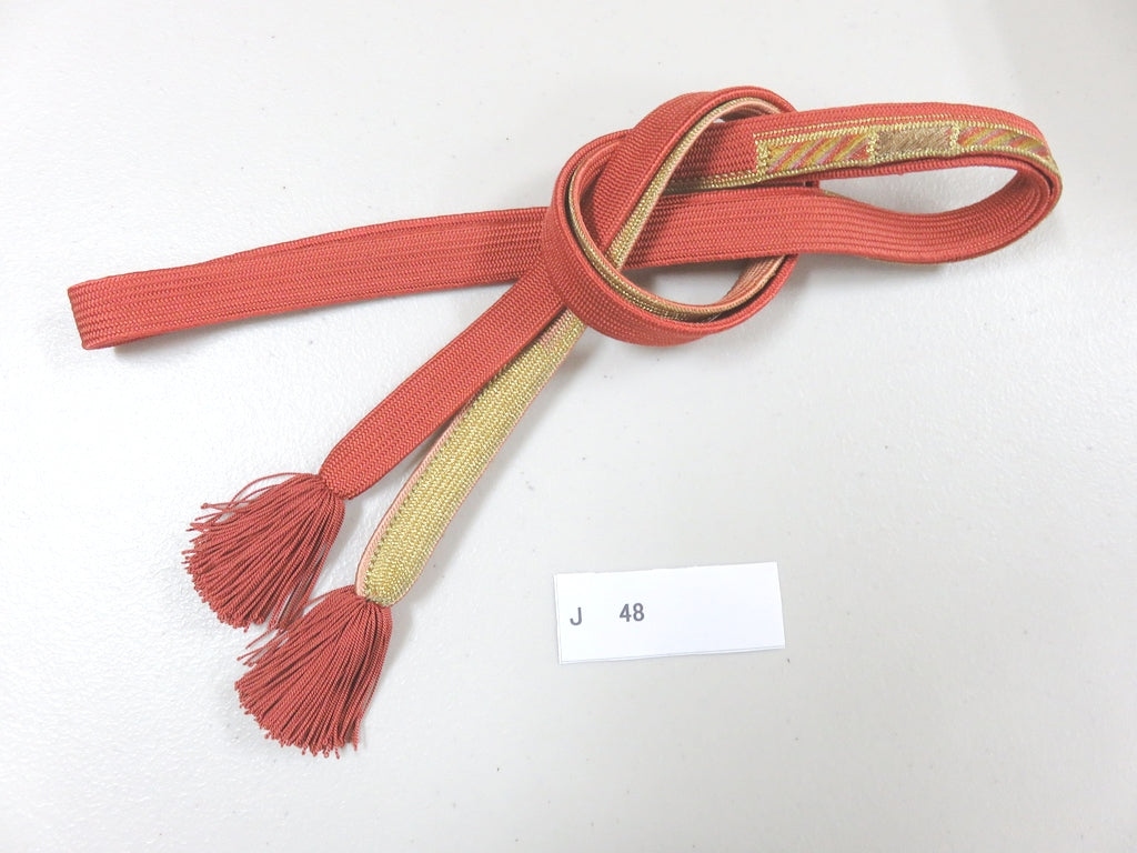 J#48 Silk Obijime Belt Tie Braided Cord 57.1in(145cm)