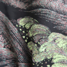 Load image into Gallery viewer, Haori Jacket Vintage(1950-1980) Black Gold Silver Wave Silk #10980F3
