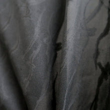 Load image into Gallery viewer, Haori Jacket Vintage(1950-1980) Black Sheer Botanical Silk #10970F3
