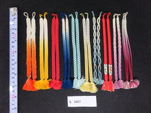 Load image into Gallery viewer, S#5407 Silk Haori Himo Flat Braid 10pcs Bundle Pack
