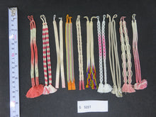 Load image into Gallery viewer, S#5227 Silk Haori Himo Flat Braid 10pcs Bundle Pack

