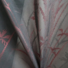 Load image into Gallery viewer, Haori Jacket Vintage(1950-1980) Black Wine red Sheer Botanical Silk #10910E5

