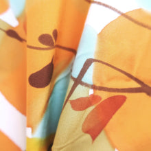 Load image into Gallery viewer, Haori Jacket Yellow brown Orange Light Blue Botanical Silk #10790D5
