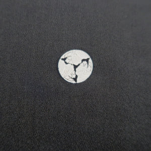 Tomesode Vintage(1920-1950) Black Crane Birds Hand painted Silk #10492B1