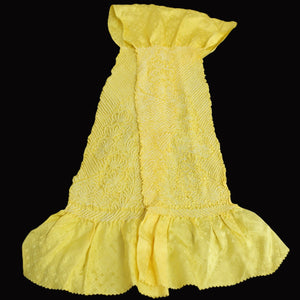 Silk Japanese Obiage Shibori Yellow 48.8x5.5in(124x14cm) A#10022