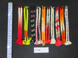 S#5149 Silk Haori Himo Flat Braid 10pcs Bundle Pack