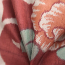 Load image into Gallery viewer, Haori Jacket Vintage(1920-1950) Red Meisen Camellia Karakusa Silk #11030A2
