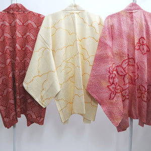 Bundle 12pcs Silk Vintage Full Shibori Haori Wholesale Bulk Free Shipping #655