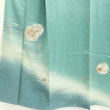 Load image into Gallery viewer, Kimono Light Green Fully Embroidered Camellia Silk #9655J2
