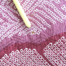 Load image into Gallery viewer, Haori Jacket Vintage(1950-1980) Pale Purple Magenta Full Shibori Wave Silk #10800D5
