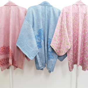 Bundle 12pcs Silk Vintage Full Shibori Haori Wholesale Bulk Free Shipping #545