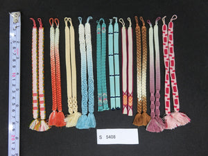 S#5408 Silk Haori Himo Flat Braid 10pcs Bundle Pack